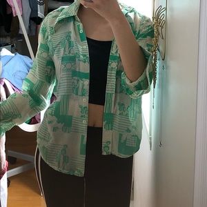Vintage blouse with cool pattern